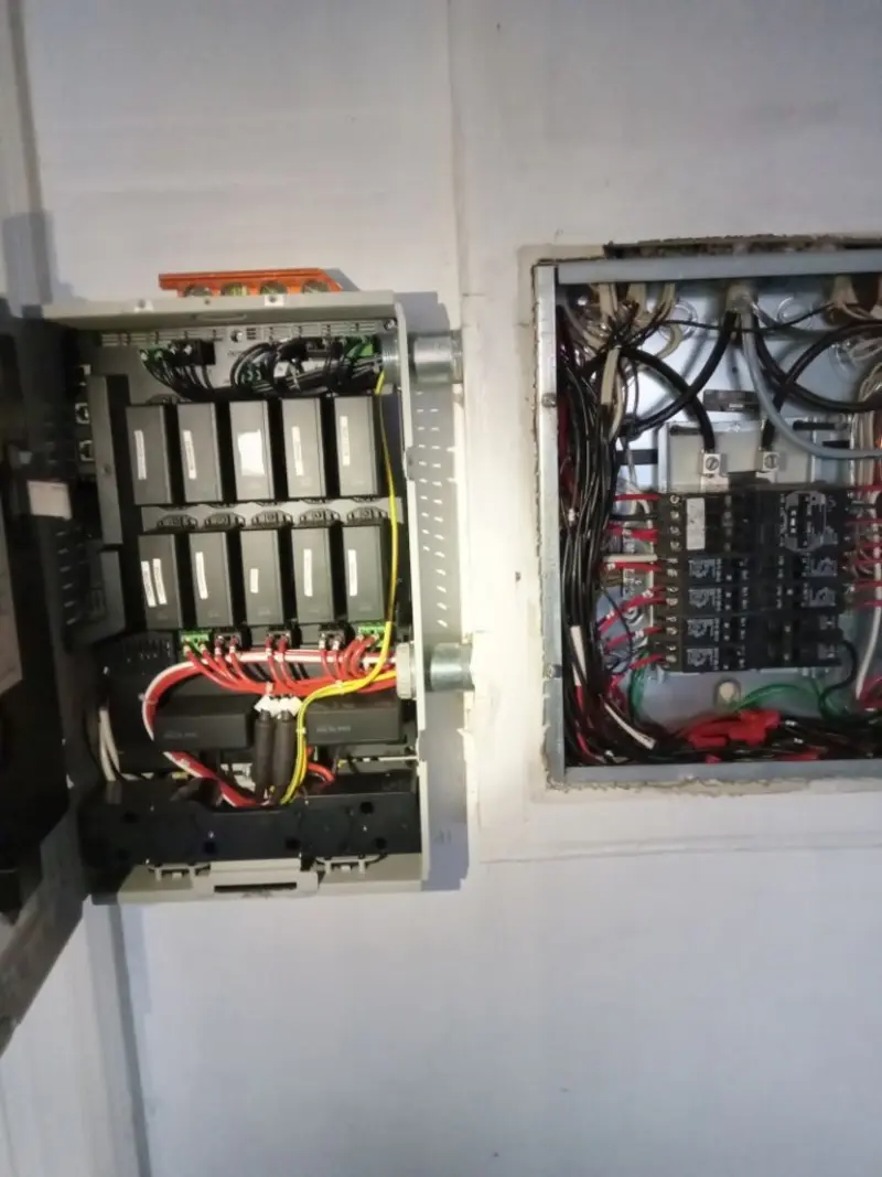 Electrical panel upgrade completed for Security Camera Wiring in Greenville